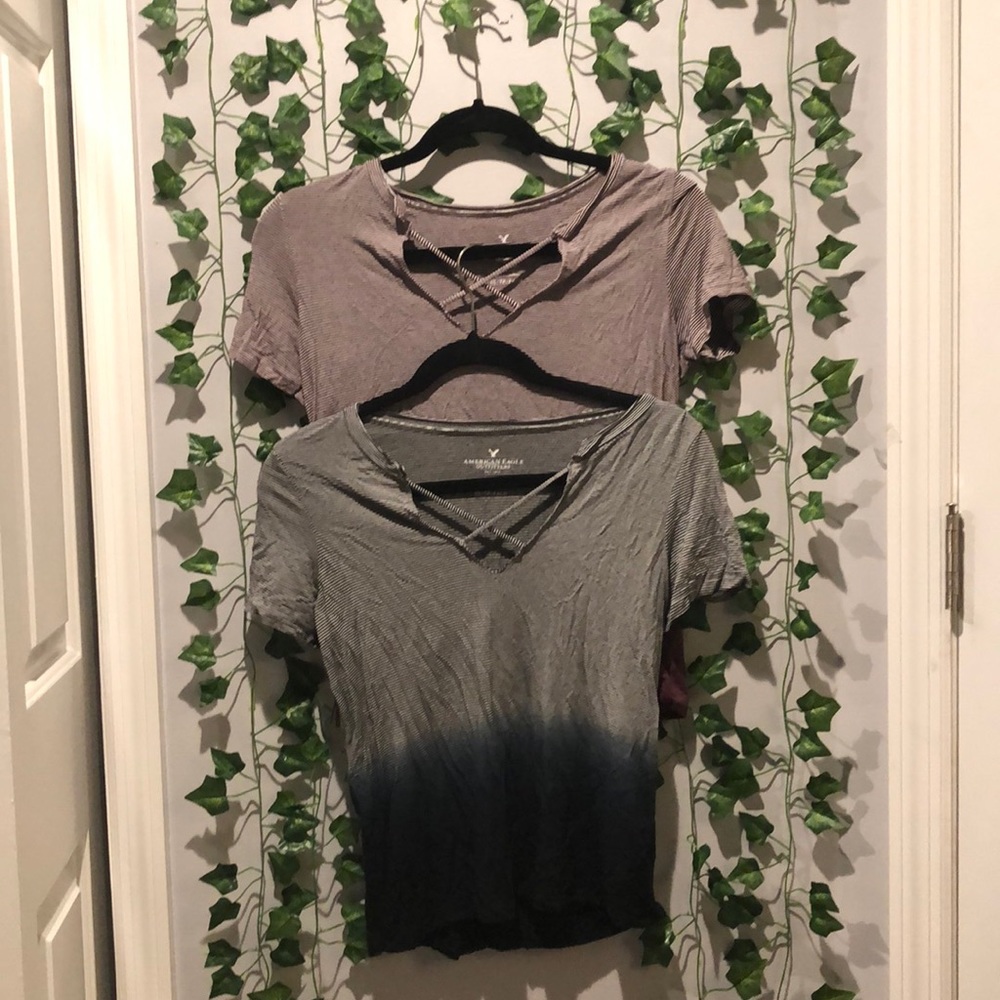 two American eagle tops